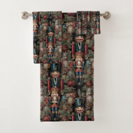 Conjunto De Toalhas Dreamacker Nutcracker Natal Deep Blue