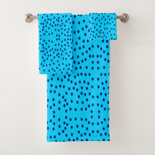 Conjunto De Toalhas Duas Bolinhas azuis