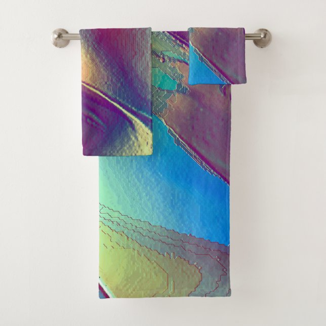 Conjunto De Toalhas Duna rochosa de cor gradiente com brilho macio (Insitu)