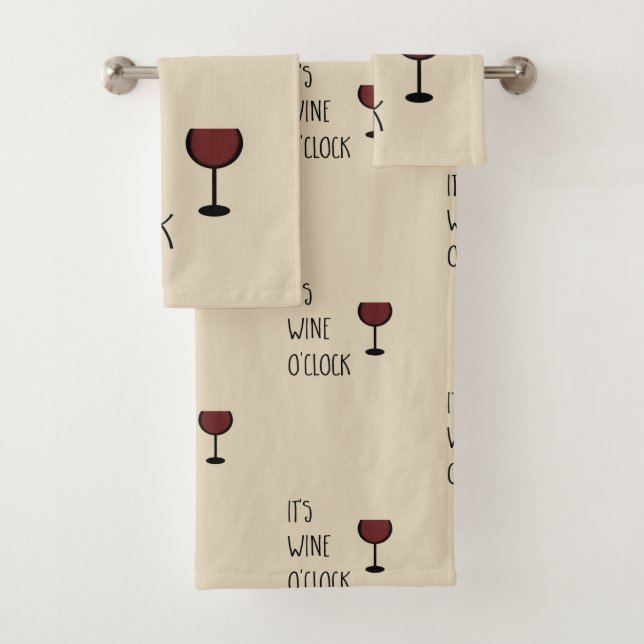 Conjunto De Toalhas É o Vinho O'Clock (Insitu)