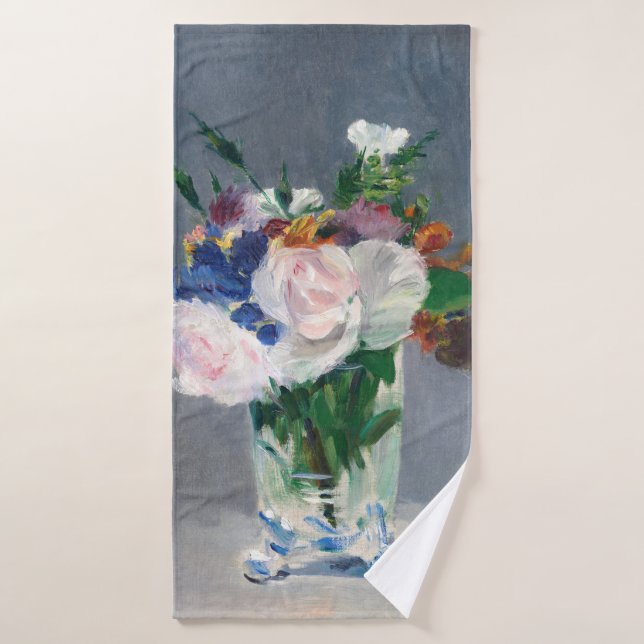 Conjunto De Toalhas Edouard Manet - Flores num Vaso Cristal (Toalha de Banho)