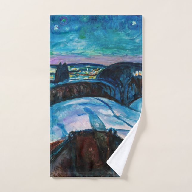 Conjunto De Toalhas Edvard Munch - Starry Night 1922 (Toalha de mão)