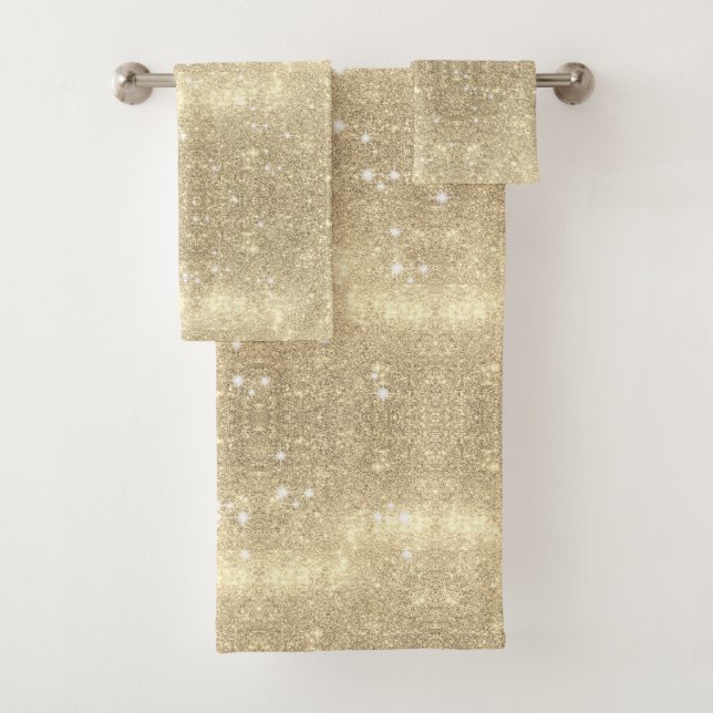 Conjunto De Toalhas Efeito Espetacular Dourado (Insitu)