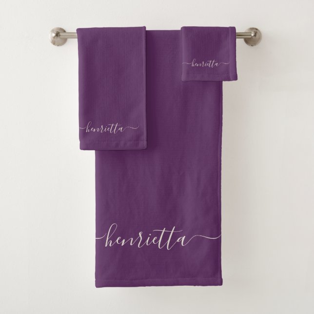 Conjunto De Toalhas EggPlant Bath Towels Bathroom Elegante Na moda (Insitu)