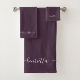 Conjunto De Toalhas EggPlant Bath Towels Bathroom Elegante Na moda