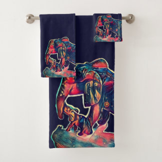 Conjunto De Toalhas elefante giro para bebês e múmias