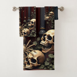 Conjunto De Toalhas Elegância Gótica Escura. Arco impressionante