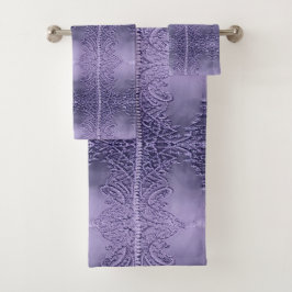 Conjunto De Toalhas Elegância Roxa