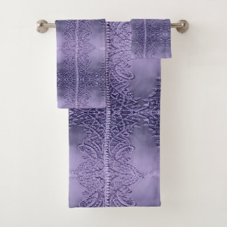 Conjunto De Toalhas Elegância Roxa