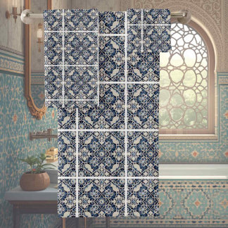 Conjunto De Toalhas Elegância Tradicional | Azulejos Marroquinos Azuis
