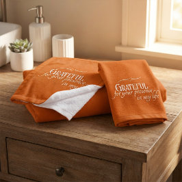 Conjunto De Toalhas Elegante Ação de Graças Grata de Outono Personaliz