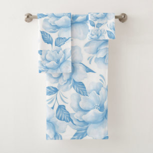 Conjunto De Toalhas Elegante aquosa cor floral decorativa ocular