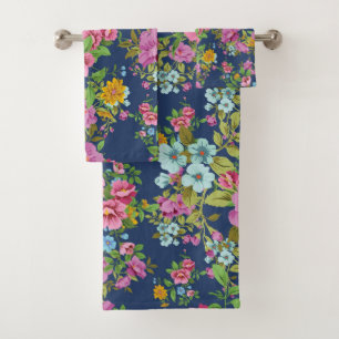 Conjunto De Toalhas Elegante aquosa cor floral decorativa ocular