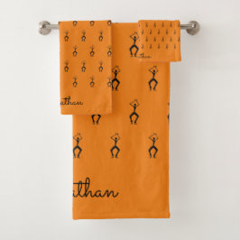 Conjunto De Toalhas Elegante, Dançarinos Silhouette Lingala