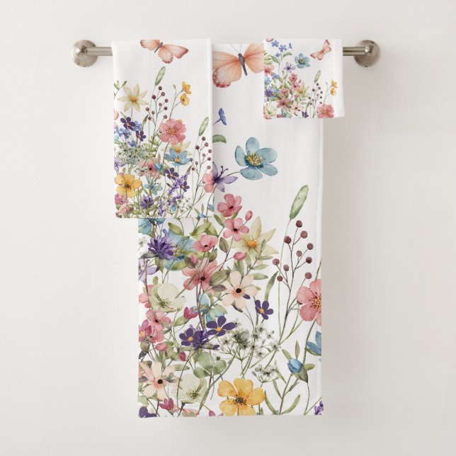 Conjunto De Toalhas Elegante Floral Botânico (Insitu)