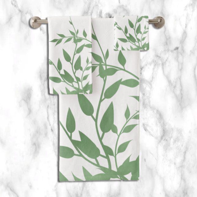 Conjunto De Toalhas Elegante Greenery (Criador carregado)