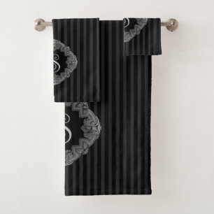 Conjunto De Toalhas Elegante, Monograma Inicial