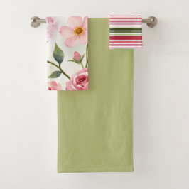 Conjunto De Toalhas Elegante Três Peças