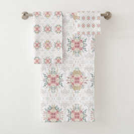 Conjunto De Toalhas Elegante Tribal Floral