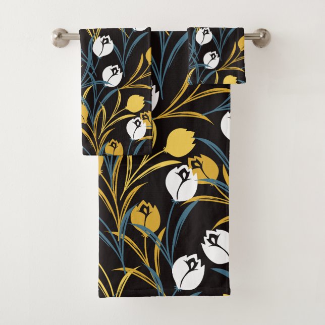 Conjunto De Toalhas Elegante Tulip Floral (Insitu)