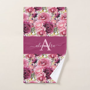 Conjunto de Toalhas Elegantes com Floral Rosa Bril
