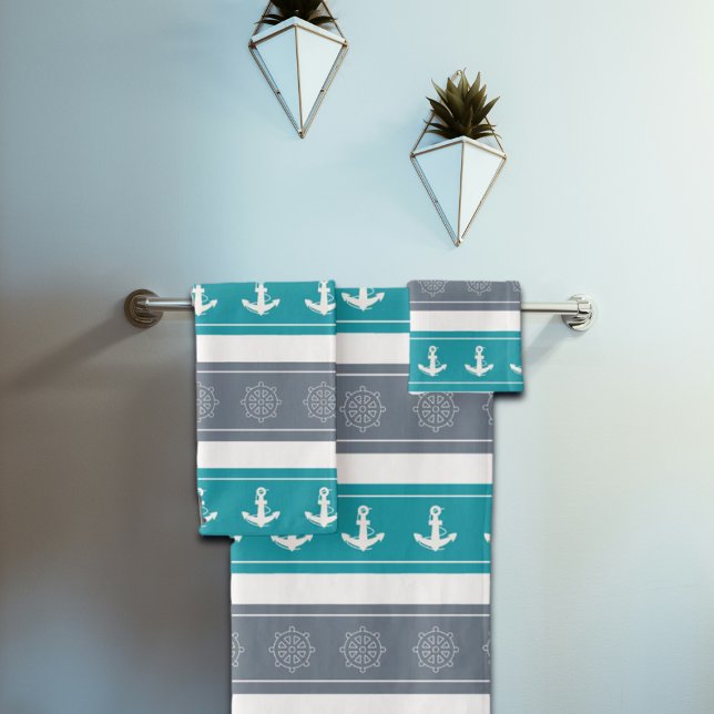 Conjunto De Toalhas Elementos Náuticos para Barcos de Padrões (Criador carregado)