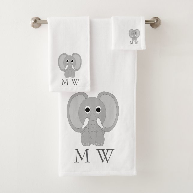 Conjunto De Toalhas Elephant Design Monogrammed (Insitu)