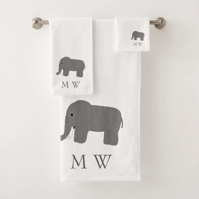 Conjunto De Toalhas Elephant Design Monogrammed (Insitu)