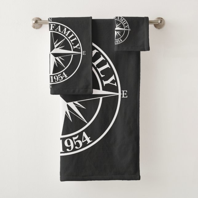 Conjunto De Toalhas Emblema personalizável do monograma de estrela de  (Insitu)