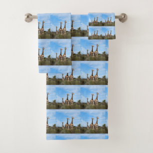 Conjunto De Toalhas Embrulho de Azulejo Prado da Girafa