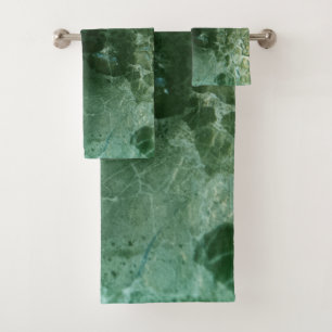 Conjunto De Toalhas Emerald Green Marble Delicado #1 #wall #decor #art