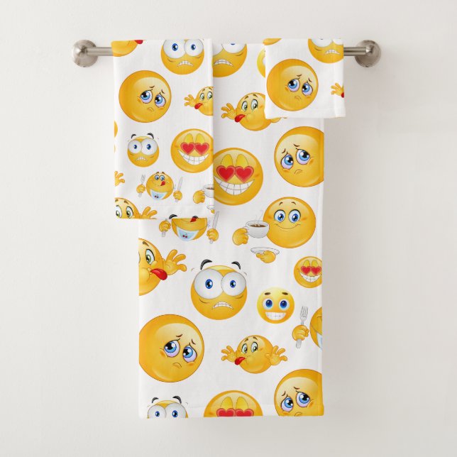 Conjunto De Toalhas Emoji Pattern (Insitu)