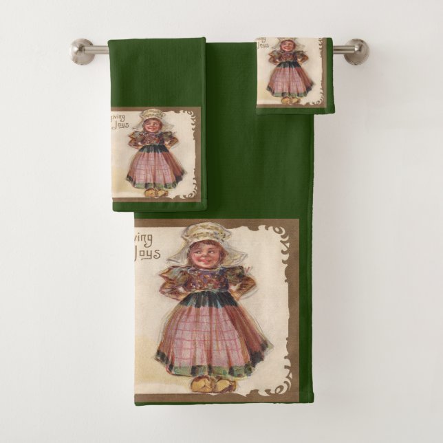 Conjunto De Toalhas Encantadora Ação de Graças Festivo Joys Turkey (Insitu)