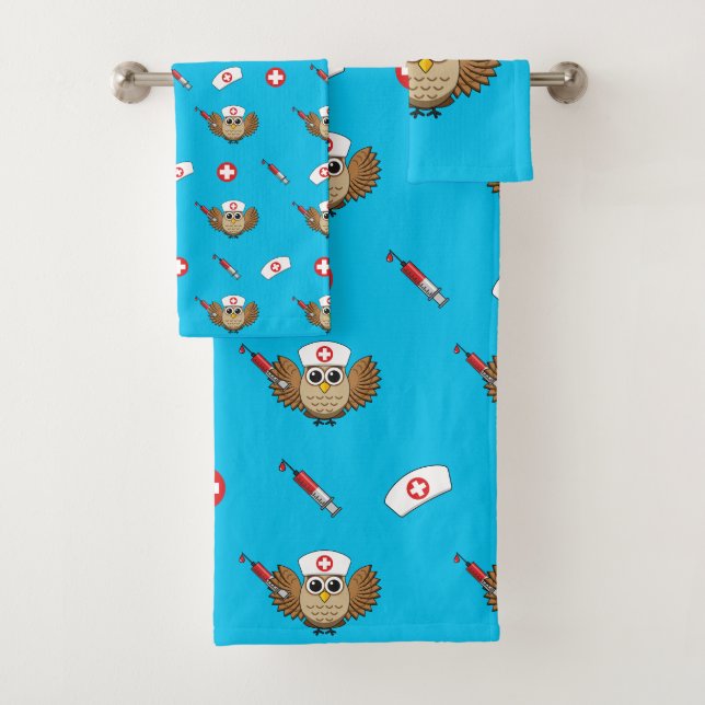 Conjunto De Toalhas Enfermeiro Bonito com Cartoon da Seringa (Insitu)