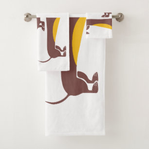 Conjunto De Toalhas Engraçado e fofo dachshund para os pais de cães lo