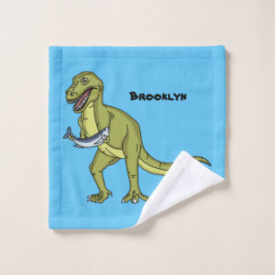 Conjunto De Toalhas Engraçado ilustração do dinossauro T rex