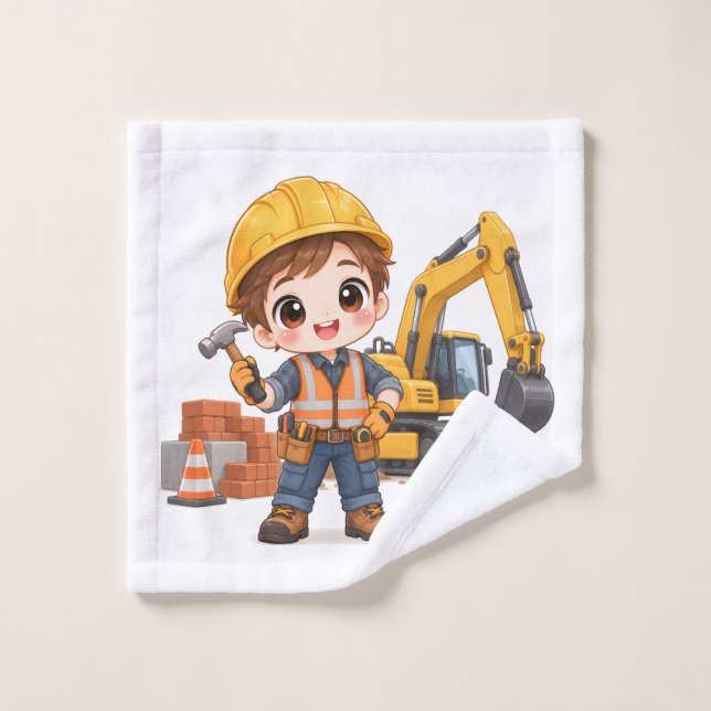 Conjunto De Toalhas Equipe de Construção Júnior (Pano de lavar)