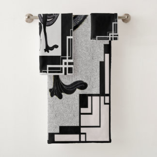 Conjunto De Toalhas Erte Lady with Dog Art Deco