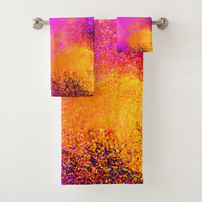 Conjunto De Toalhas Erupção de Pó Colorido (Insitu)