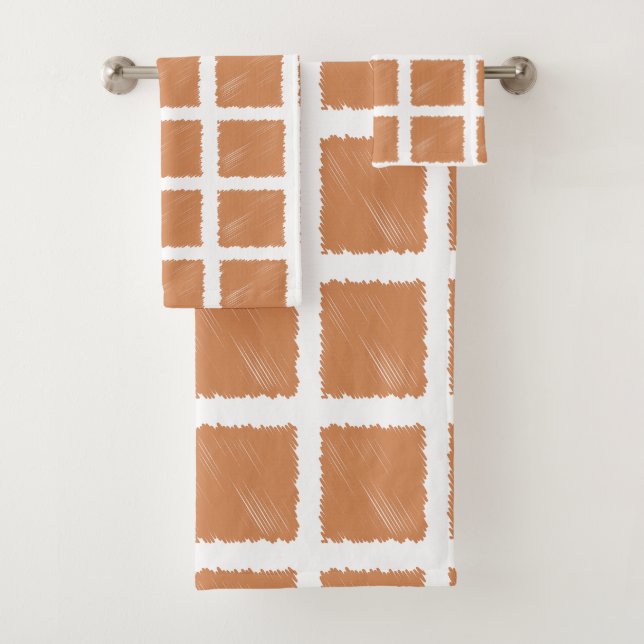Conjunto De Toalhas Esboço Marrom Cobre (Insitu)