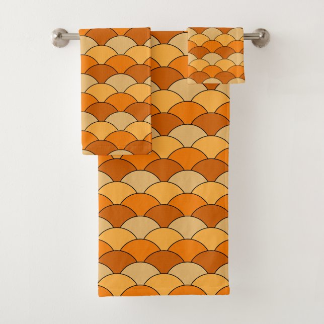 Conjunto De Toalhas Escamas de Dragão, Ventoinhas, Ondas, Seigaiha, La (Insitu)