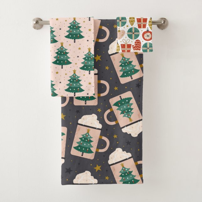 Conjunto De Toalhas Escandinava-de-Natal Escandinavo, Cuz (Insitu)