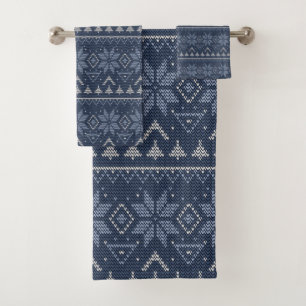 Conjunto De Toalhas Escandinavo, fazendo malha