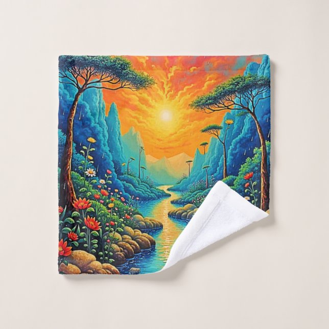 Conjunto De Toalhas Escape para a Nature Art Design (Pano de lavar)