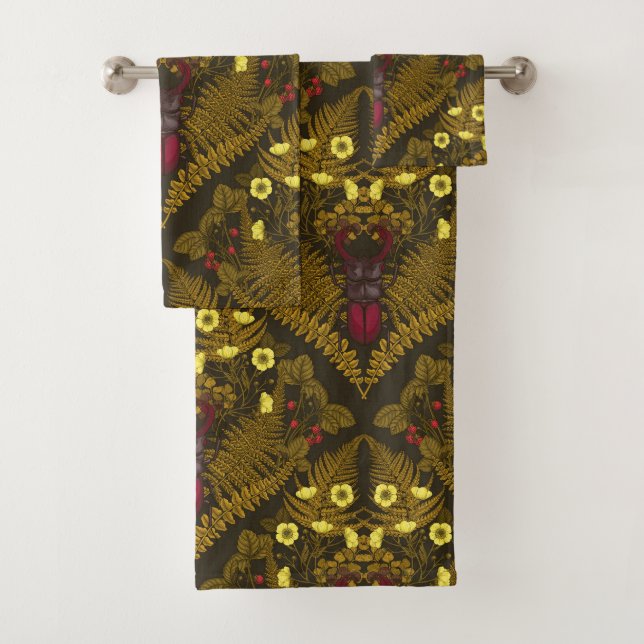 Conjunto De Toalhas Escaravelho e samambaias (Insitu)