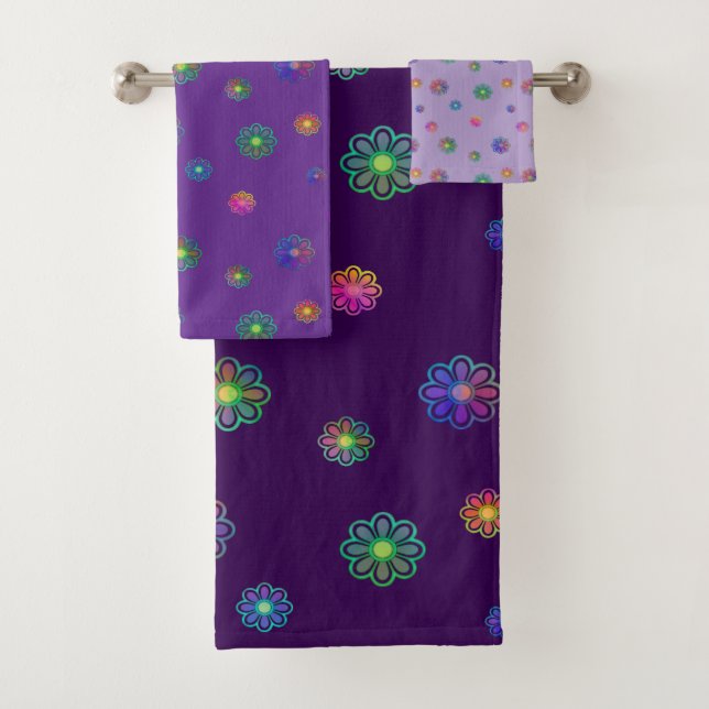 Conjunto De Toalhas Escolha um Fundo Personalizado Posy (Insitu)