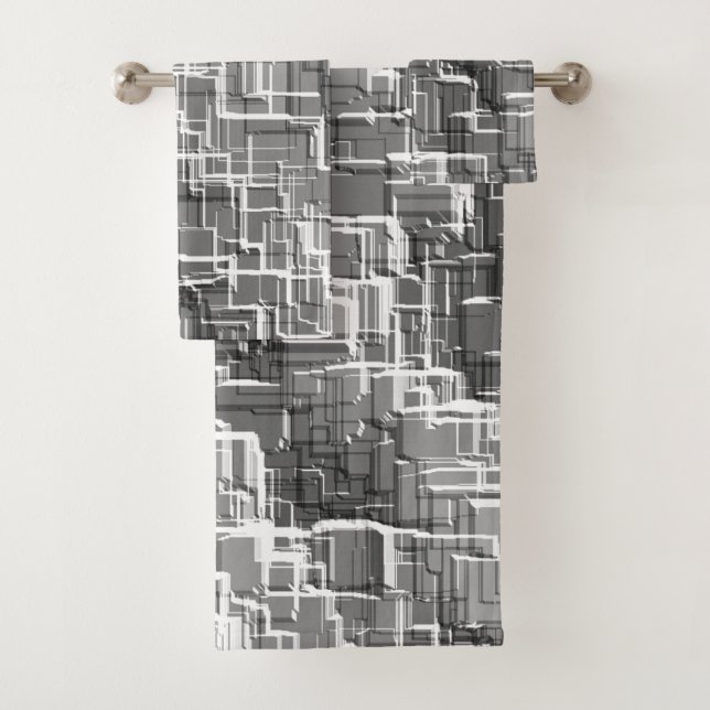 Conjunto De Toalhas Escória de camada extrema de quadrados gravados de (Insitu)