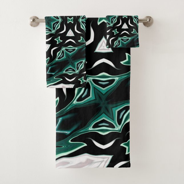 Conjunto De Toalhas Escuridão étnica africana marroquina caleidoscópio (Insitu)