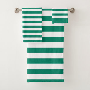Conjunto De Toalhas Escuro Verde Azul Esmeralda - Greve de Cor Verão