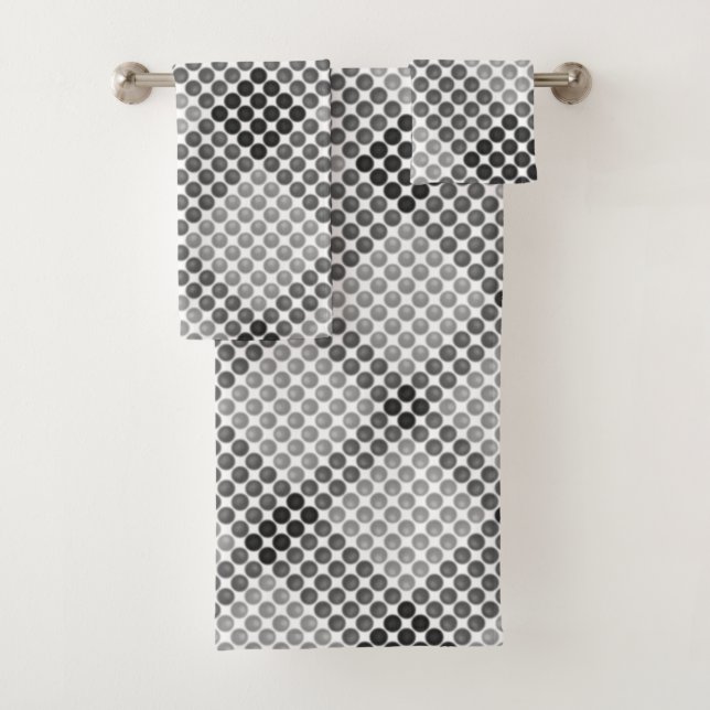 Conjunto De Toalhas Esferas ou buracos negros a cinzas, quadrados alin (Insitu)